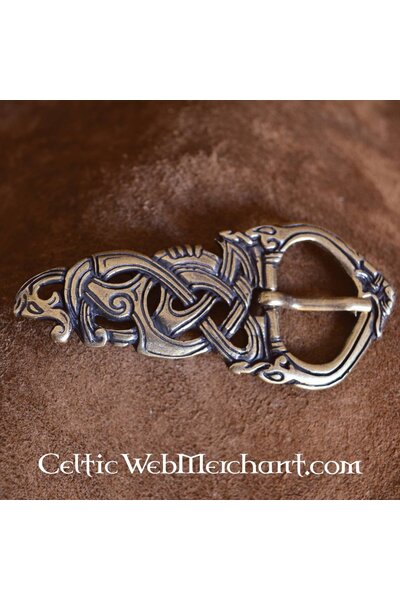 Viking buckle Midgard snake bronze