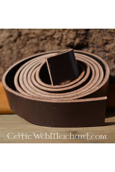Leather belt strip, 30 mm / 180-190 cm brown