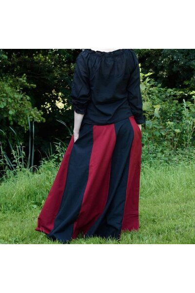 Medieval skirt Loreena, black-red