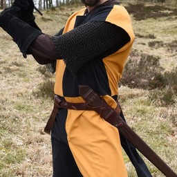 Medieval surcoat Rodrick, orange-black