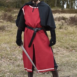 Medieval surcoat Rodrick, red-natural