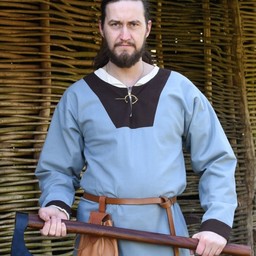 (Early) medieval tunic Clovis,light blue grey-brown