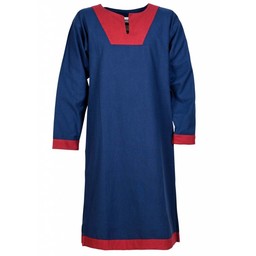 (Early) medieval tunic Clovis, blue-red