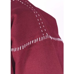 Tunic Kragelund hand-stitched finish, wine red