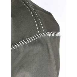 Tunic Kragelund hand-stitched finish, olive green