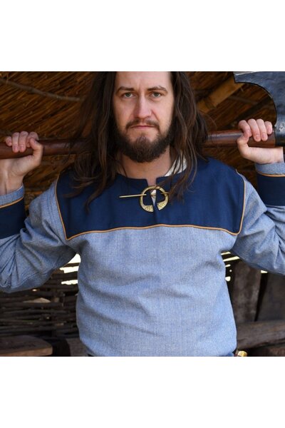 Thorsberg tunic herringbone motif, blue