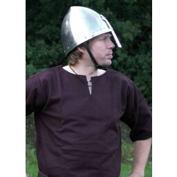 Viking tunic with short sleeves, brown, M, special offer!