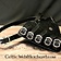 Decorated rapier baldric, black