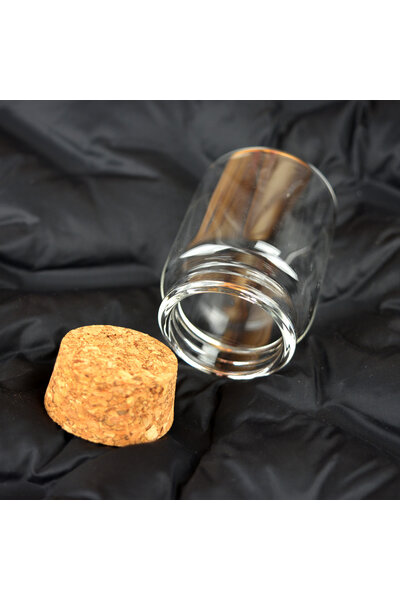 Round glass jar