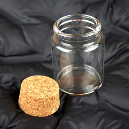 Round glass jar