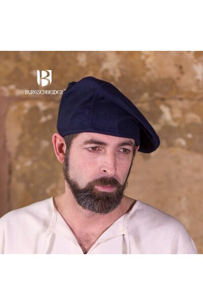 Beret Harald wool, blue