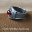 Medieval pewter ring, red