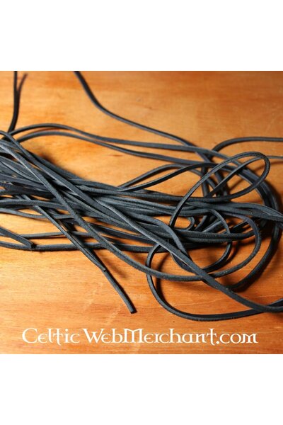 Leather lace black, 100 cm