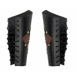 Leather vambraces Pius, black