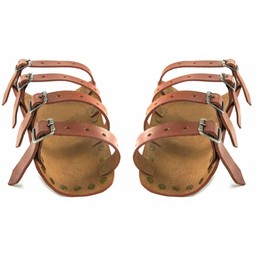 Leather vambraces Marius, brown