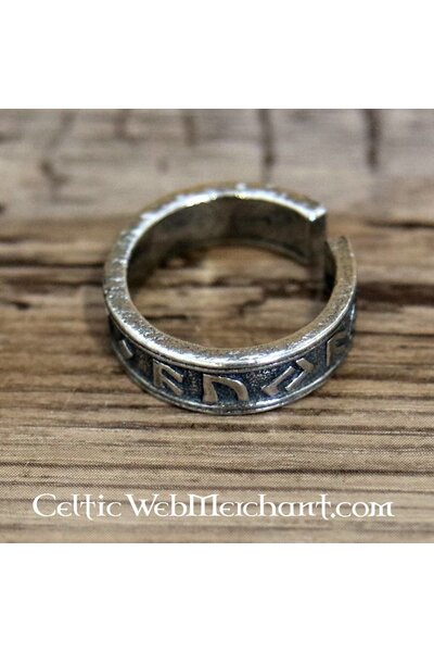 Rune ring, pewter