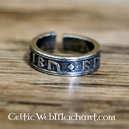 Rune ring, pewter