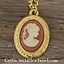 Cameo necklace, large, gilded