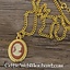 Cameo necklace, large, gilded