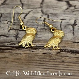 Roman owl earrings