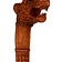 Wooden cane with Oseberg dragon head