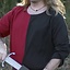 Medieval tunic mi-parti red-black