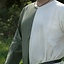 Medieval tunic mi-parti green-white