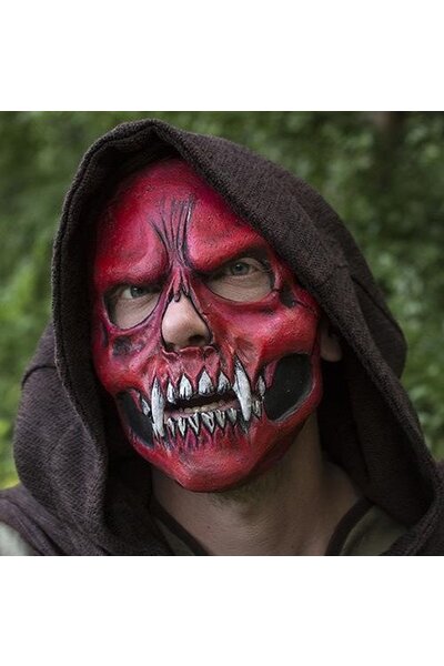 Skull Trophy Mask, red