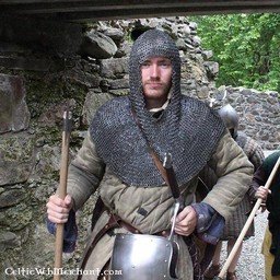 Chainmail coif, butted round rings