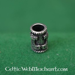 Silver beard bead with Thor's hammer