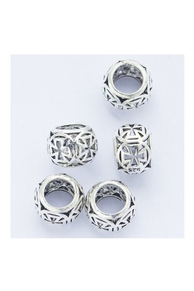 Beard bead with templar cross