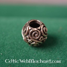 Bronze round beard bead