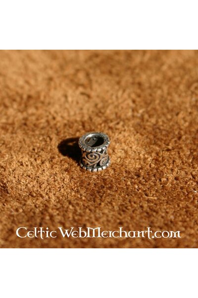 Medieval hair & beard bead silver