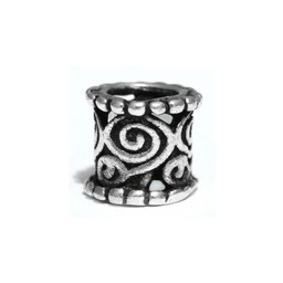 Medieval hair & beard bead silver