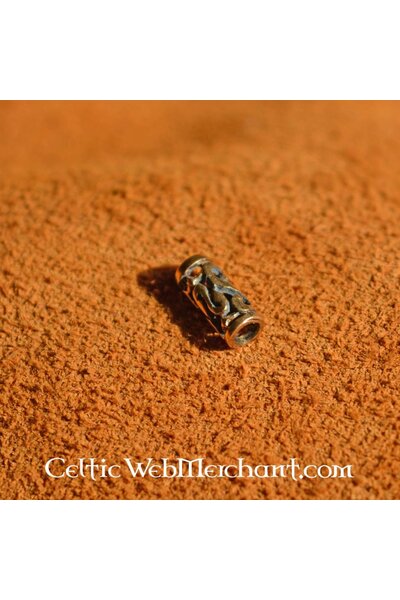 Celtic beardbead with spirals bronze
