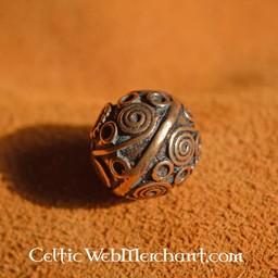 Celtic beard bead with spirals