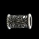 Long Celtic beard bead silver