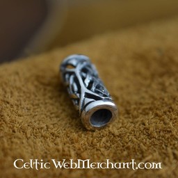 Celtic beard bead silver