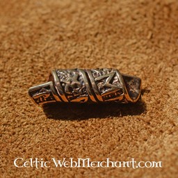 Bronze beard bead with runic inscriptions