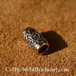 Bronze beard bead with Celtic knot