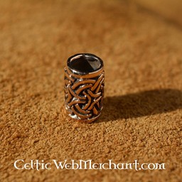 Bronze beard bead with Celtic knot