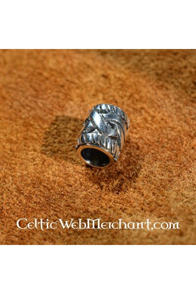 Silver beardbead with Celtic knot