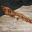 Wooden Viking dragon looking left