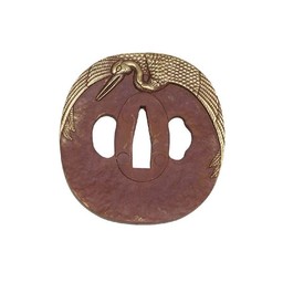 Crane tsuba