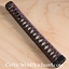 Samurai sword grip with leather wrapping