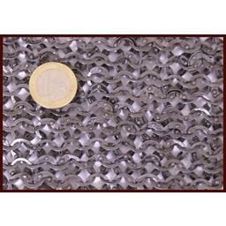 Chain mail piece, flat rings - round rivets, 20 x 20 cm