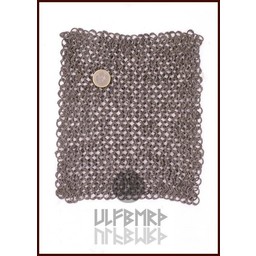 Chain mail piece, flat rings - round rivets, 20 x 20 cm