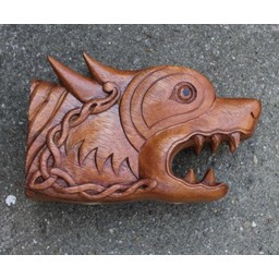 Wooden head of Fenrir