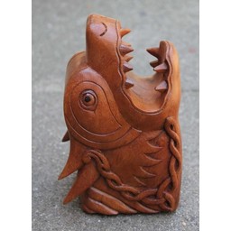 Wooden head of Fenrir