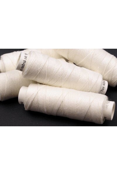 Linen yarn cream, 50 m